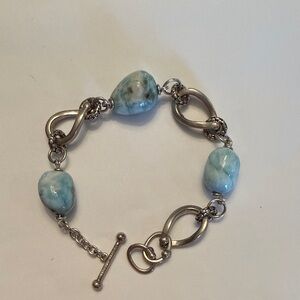 Michael Dawkins Sterling Silver Bracelet with Stones